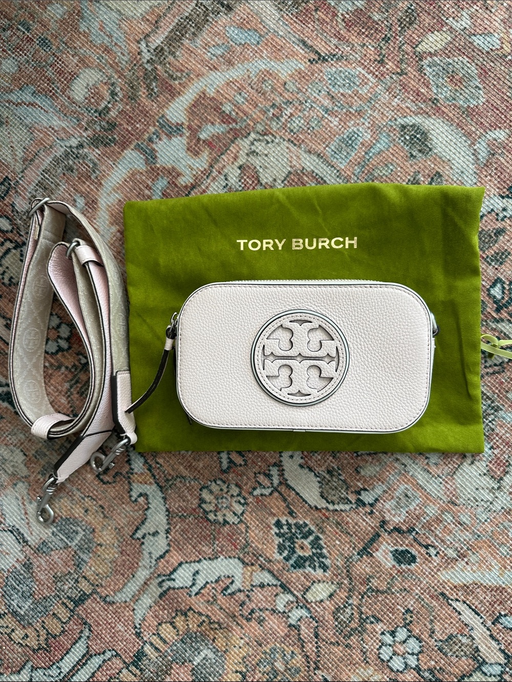 Tory Burch Pale Pink Mini Miller Crossbody Bag